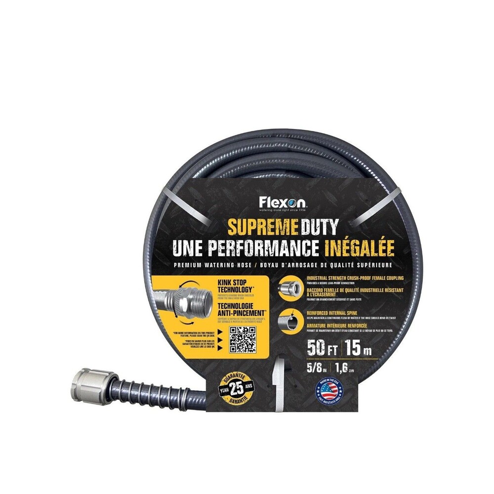 NEW Supreme Duty 5/8" x 50-Foot Heavy-Duty Garden Hose Kink-Resistant, High Bur
